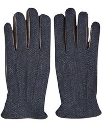 Gran Sasso - Touch Nappa Und Shetland-Wollhandschuhe Mit Fischgrätmuster - Lyst