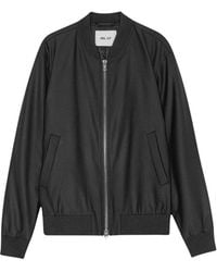 NN07 - Giacca bomber in misto lana nera - Lyst