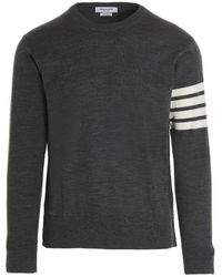 Thom Browne - 4 Bar Merinowol Trui - Lyst