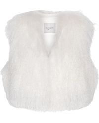 Envelope - Jassen ,Wol Luxe Tibetaans Lam Bont Cropped Vest - Lyst