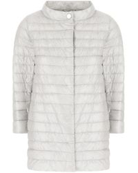 Herno - Jassen ,Grijs ,Nylon Lichtgewicht Nylon Ultralight Donsjack - Lyst