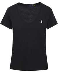 Ralph Lauren - Camiseta polo negra de manga corta - Lyst