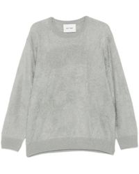 Soft Goat - Truien & Vesten ,Grijs ,Kasjmier Geborstelde Kasjmier Trui Met Ronde Hals - Lyst
