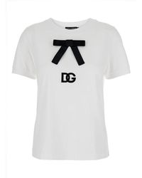 Dolce & Gabbana - T -shirt Met Boogdetail - Lyst