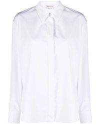 Alexander McQueen - Camisa blanca con cuello puntiagudo - Lyst