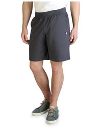 EA7 - Logo baumwollshorts mit elastischem bund - Lyst