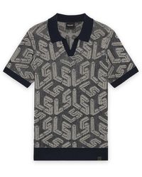Lyle & Scott - Geribbelde Gebreide Polo Met Embleem - Lyst