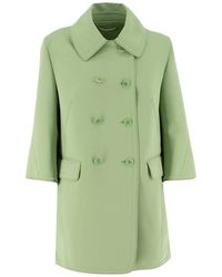Ermanno Scervino - Doppelreihiger Mantel Mit Logo-Knöpfen - Lyst