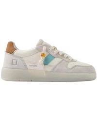 Date - Schoenen ,Wit ,Katoen Court 2.0 Vintage - Lyst