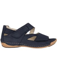 Waldläufer - Schoenen ,Blauw ,Leer Blauwe Brede Pasvorm Sandaal Voor Vrouwen - Lyst