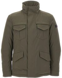 Peuterey - Jassen ,Groen ,Polyester Stripes Srtr Grs 04 Jas - Lyst