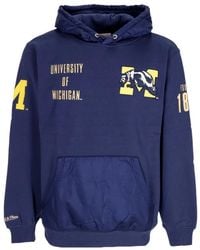 Mitchell & Ness - Hoodies & Sweatvesten ,Blauw ,Wol Michigan Wolverines Hoodie - Lyst