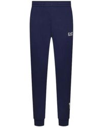 EA7 - Broeken ,Blauw ,Blauwe Slim Fit Broek 3Lpp 81Pjeqz 1554 - Lyst