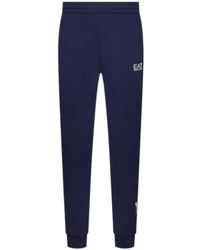 EA7 - Broeken ,Blauw ,Blauwe Slim Fit Broek 3Lpp 81Pjeqz 1554 - Lyst