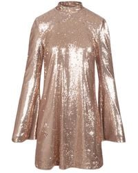 Aniye By - Pailletten-kleid mit hohem kragen - Lyst