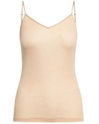 Tooche - Katoenen Spaghetti Top 'Mocca Dream' Voor - Lyst