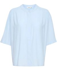 Soaked In Luxury - Elegante bluse mit kurzen ärmeln skyway - Lyst