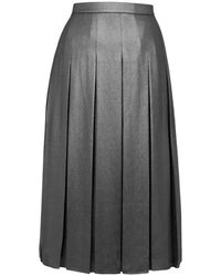 Ted Baker Zilverkleurige Rok Met Brede Plooien - Grijs