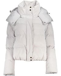 Patrizia Pepe - Chaqueta Blanca Con Capucha Desmontable, Mujer, Talla - Lyst