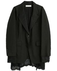 Our Legacy - Jassen ,Zwart ,Linnen Reversible Drip Blazer - Lyst