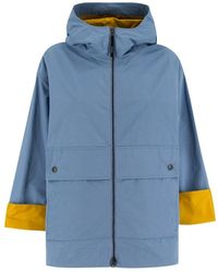 Aspesi - Kompakte polyester- und baumwoll-canvas-jacke mit kontrastierendem futter - Lyst
