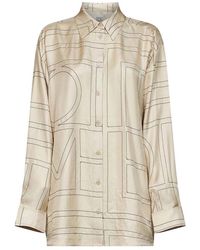 TOTEME - Overhemden ,Relaxed Silk Button-Down Shirt - Lyst