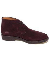 Antica Cuoieria - Lila Pflaume Wildleder Stiefel Schuh - Lyst