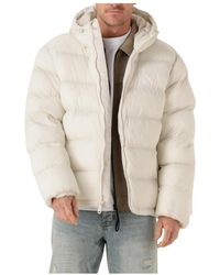 Calvin Klein - Ecru Puffer Jas Ls Nylon Monogram - Lyst