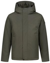 Pure Path - Jassen ,Groen ,Actieve Flex Korte Parka Jas Donkergroen - Lyst