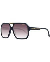 Carrera - Zwarte Aviator Zonnebril Met Bruine Gradient Lenzen - Lyst