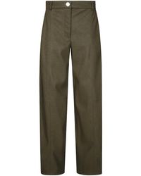 PINKO - Broeken ,Groen ,Polyester Barolo Pantalone Effetto - Lyst