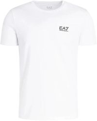 EA7 - T-shirt minimalista a maniche corte - Lyst