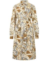Moschino - Jurk Met Lange Mouwen En Knopen - Lyst