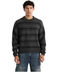 Guess - Truien & Vesten ,Zwart ,Wol Boxy Stripe Sweater - Lyst