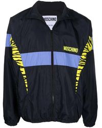 Moschino - Jassen ,Zwart ,Nylon Zwarte Casual Lange Jas Voor Mannen - Lyst
