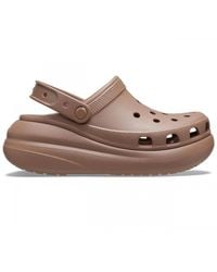 Crocs™ - Zuecos marrón con plataforma y confort - Lyst