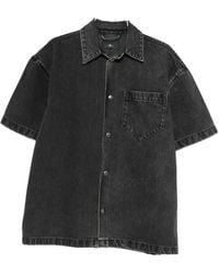 7 For All Mankind - Blaues Baumwollhemd Für Männer Aw25 - Lyst