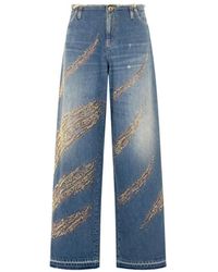 Roberto Cavalli - Straight Jeans - Lyst