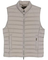 Moorer - Jassen ,Grijs ,Leer Calaf-S3 Vest - Lyst