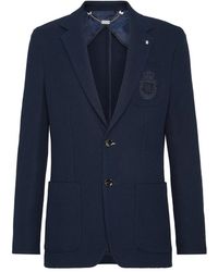 Billionaire - Jassen ,Blauw ,Katoen Circular Knitting Blazer - Lyst