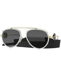 Versace - Weiße rahmen sonnenbrille für frauen - Lyst