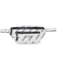 Guess - Fanny pack donna sintetica bianca - Lyst