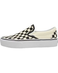 Vans - Karierte Slip-On Sneakers - Lyst