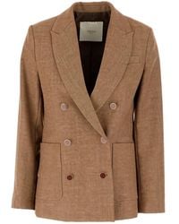 Cruna - Jassen ,Bruin ,Wol Zoe Blazer - Lyst