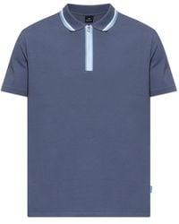 Paul Smith - Quarter Zip Poloshirt - Lyst