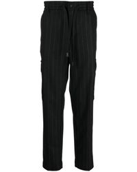 Versace Jeans Couture - Broeken ,Zwart ,Slim-Fit Zwarte Broek - Lyst