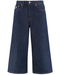 Lois - Cropped Jeans Mit Metallknöpfen - Lyst
