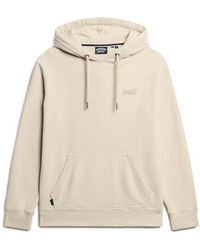 Superdry - Hellbeige Baumwoll Essential Hoodie Herren - Lyst