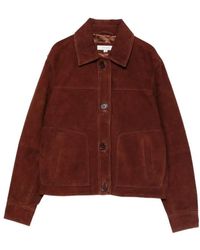 JC Sophie - Jassen ,Bruin ,Leer Jacket - Lyst