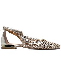Gioseppo - Goldene flache sandalen dell modell - Lyst